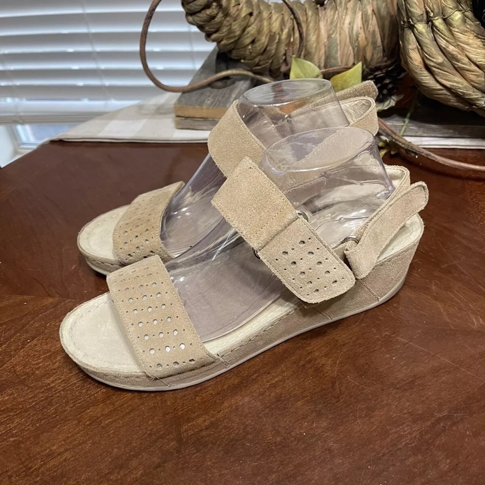 David Tate Idol Perforated Wedge Sandal Sandals